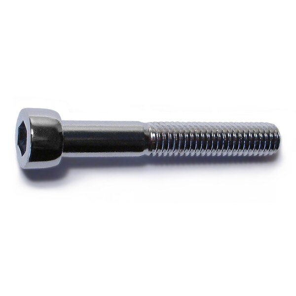 Midwest Fastener M6-1.00 Socket Head Cap Screw, Socket, Chrome Plated Steel, 40 mm Length, 10 PK 30025 - main